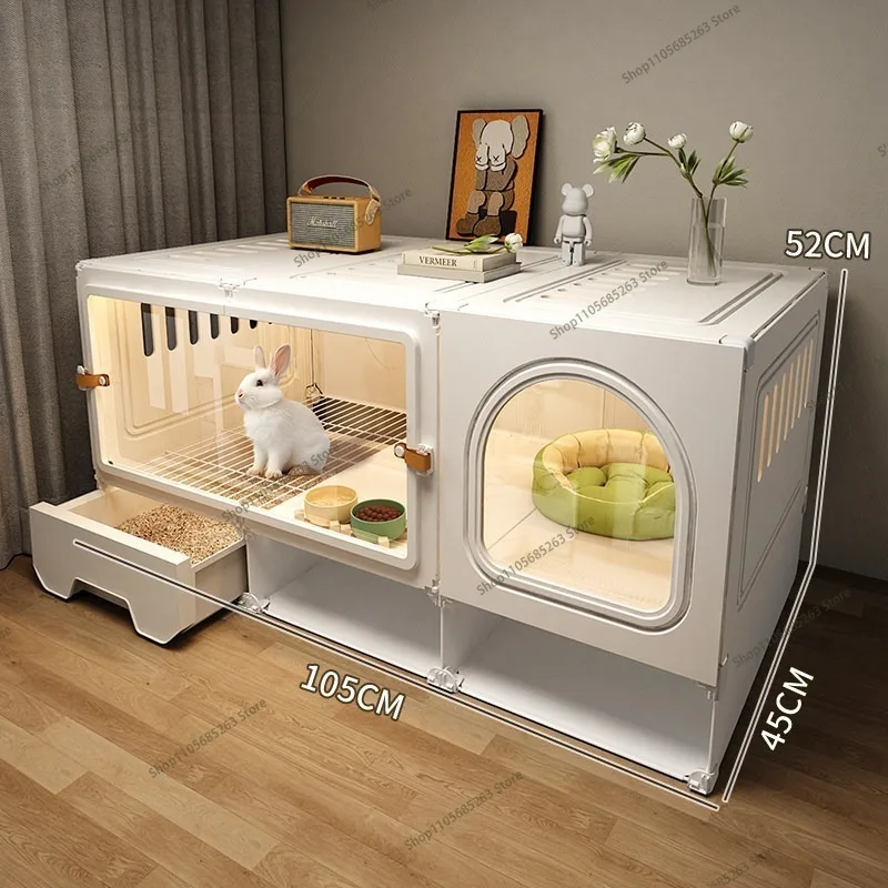 Rabbit Cage Family Villa Extra Large Luxury Transparent View