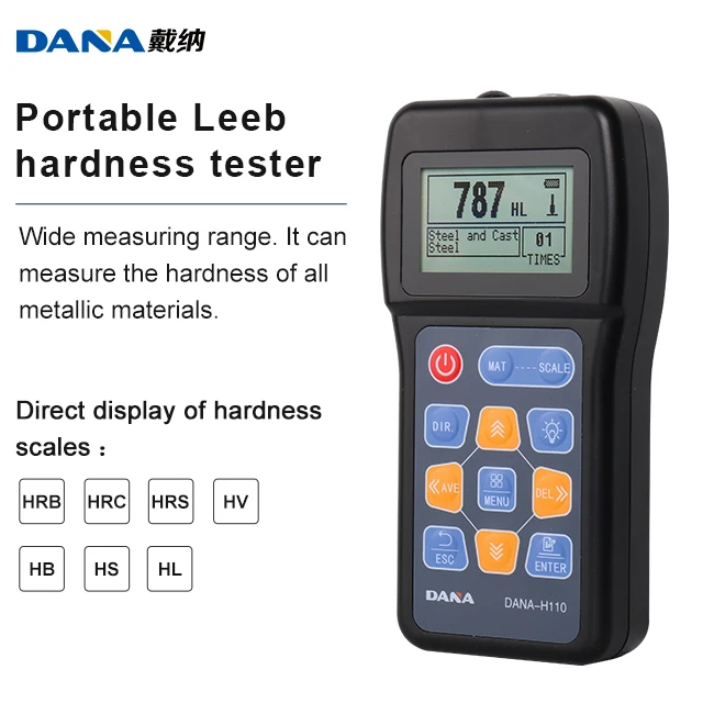 DANA H110 Factory In Stock Digital Portable Leeb hardness Tester For Metal industrial metal detectors factory whosale price