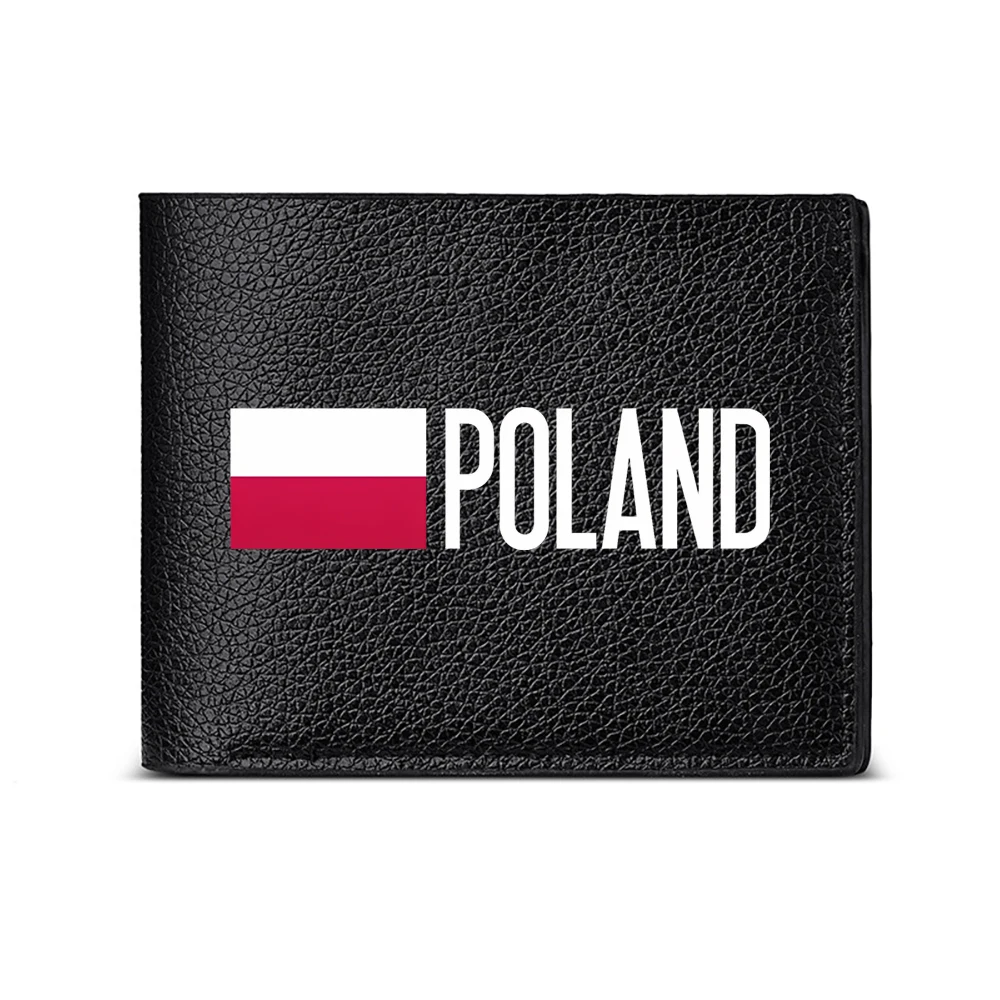 Poland Flag Design Men's Wallet Card Holder Casual Business Fashion Print Style Accessory