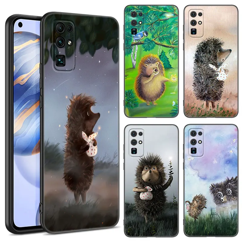 Hedgehog in the Fog Black Phone Case For Honor 70 90 Lite X40 GT X50 i X5 Plus X6A X6S X7A X8A X8B X6 X7 X8 X9 4G X9A X9B 5G