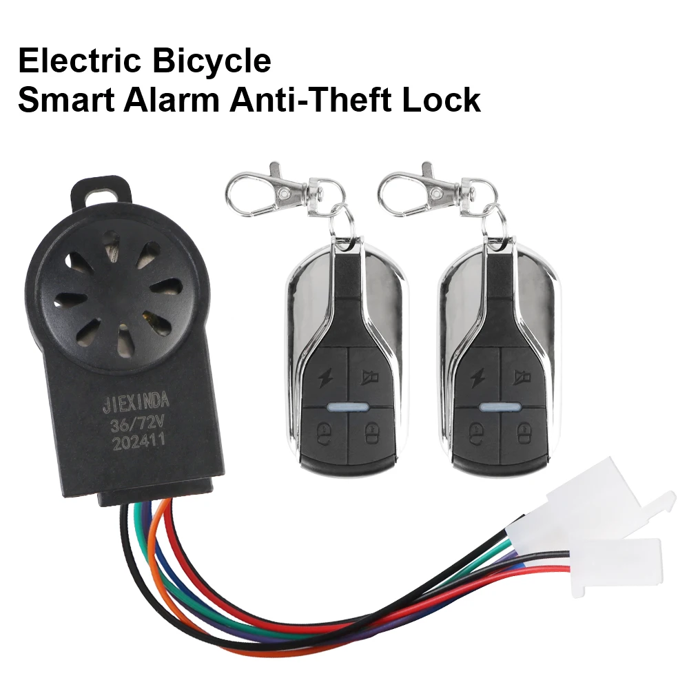 

Dustproof Remote Control Lock 48V-72V Smart Alarm Anti-Theft Lock Waterproof Electric Bicycle Dual Remote Control