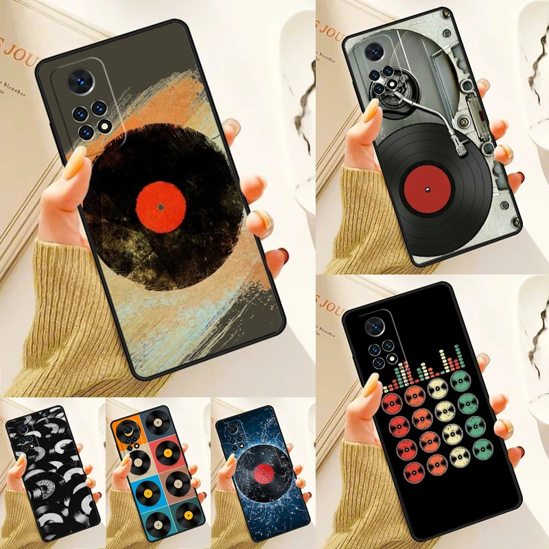 Vinyls Record DJ Retro Vintage Case For Samsung Galaxy S24 Plus S23 S20 S21FE Lite S22 Ultra Note 20 S8 S9 S10 Phone Coque