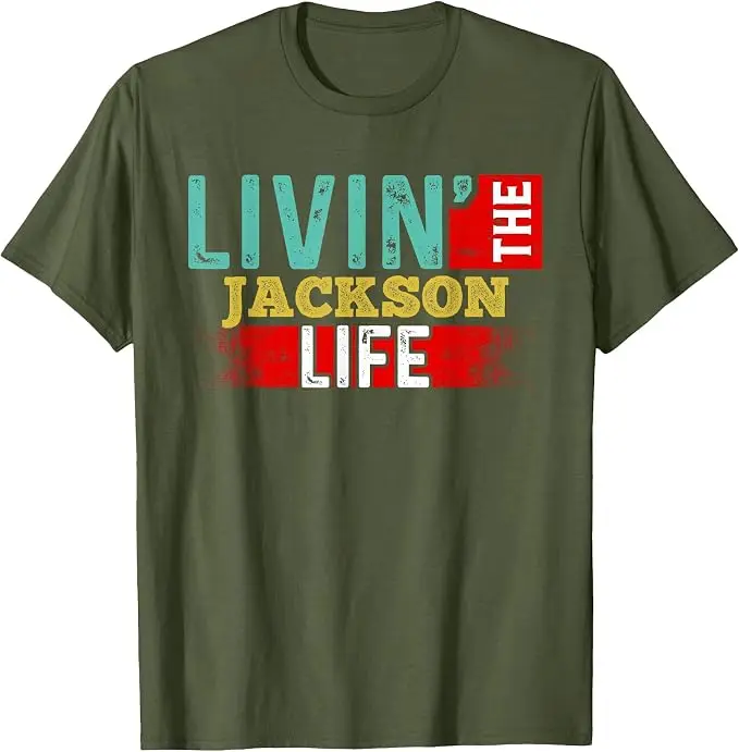 �Livin' The Jackson Life“ T-Shirt mit dem Namen „Jackson“ – Y2k personalisiertes Kurzarm-Oberteil, originelles Geschenk, humorvolle Streetwear-Kleidung – Detail 10