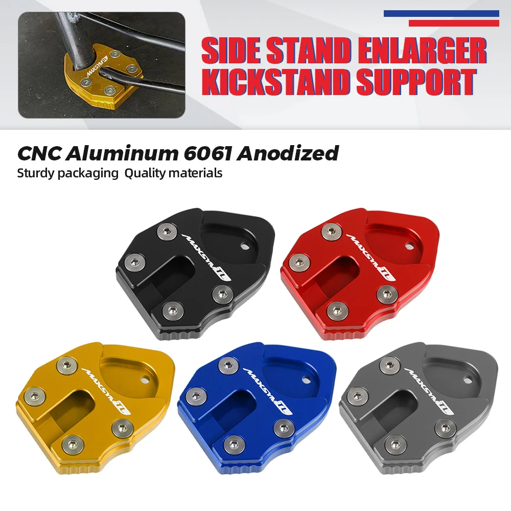 2023 For SYM MAXSYM TL 500 508 Maxsym TL500 TL508 2020-2022 Motorcycle CNC Side Stand Enlarge Support Kickstand Extension Pad