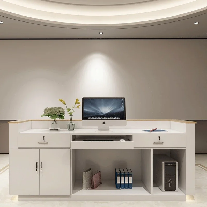 Cheap Desk Table Reception Cashier Glass Pulpito Modern Restaurant Atelier Room Office Receptionist Front Salon Small Advanced