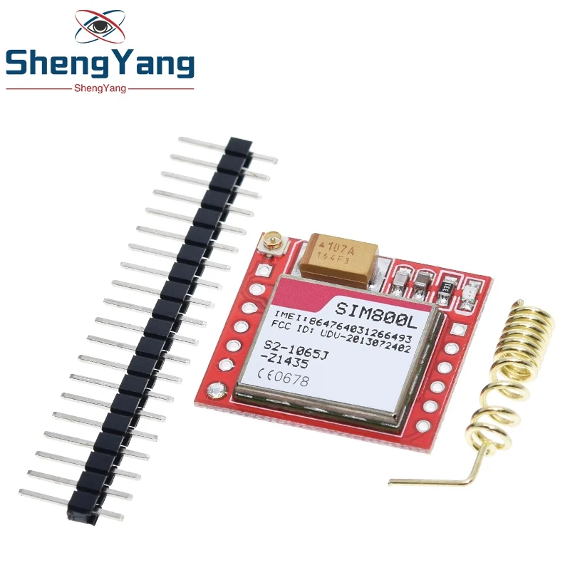 TZT Smallest SIM800L GPRS GSM Module MicroSIM Card Core BOard Quad-band TTL Serial Port