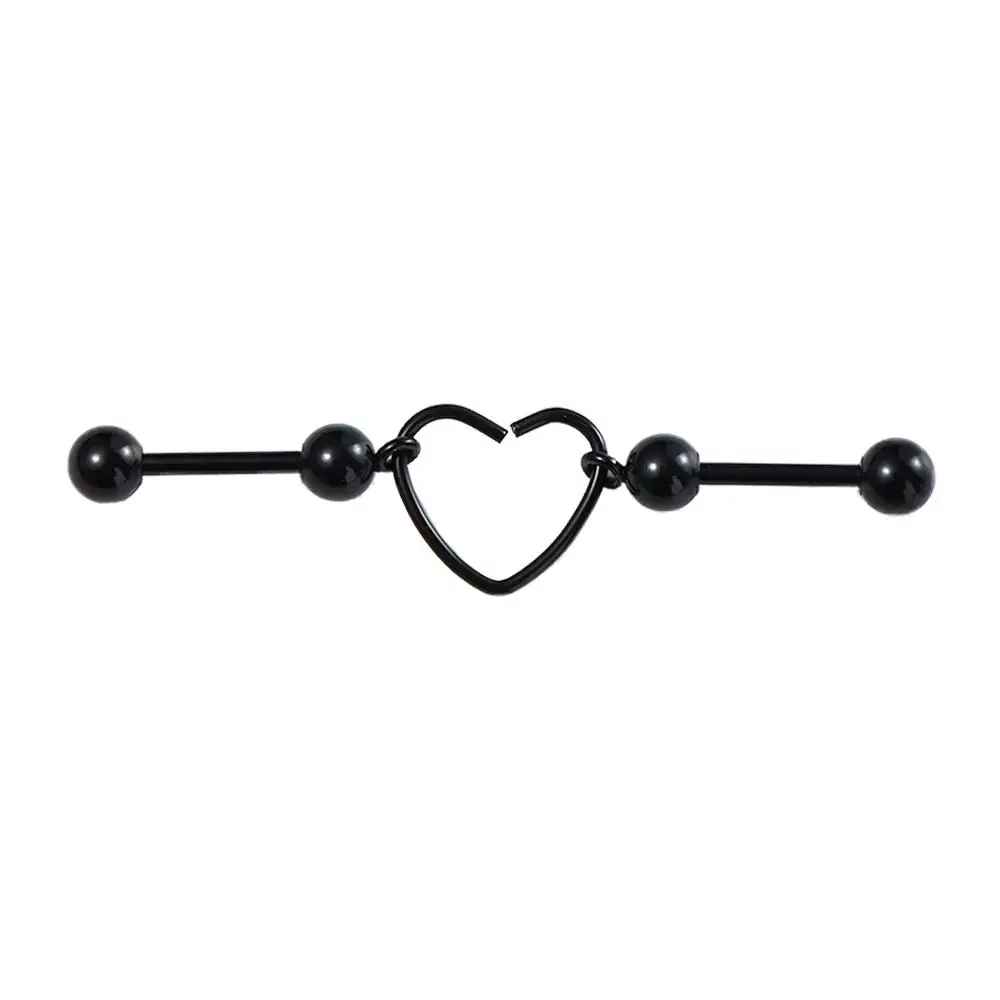 كل مباراة الفولاذ المقاوم للصدأ القوطية مزاجه الطرف الأذن العظام مسمار ثقب القلب القرط المرأة القرط الكورية نمط القرط #1