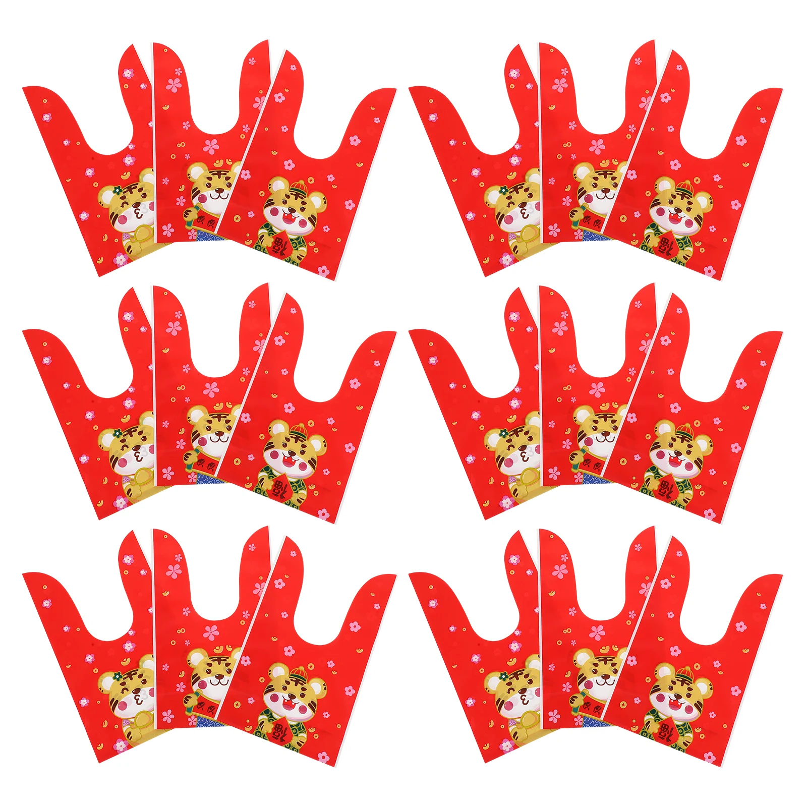 

New Year Tiger Candy Bags EVA Material Large Capacity Gift Storage Party Favor Baking Bag Set Packaging Holiday Celebrations