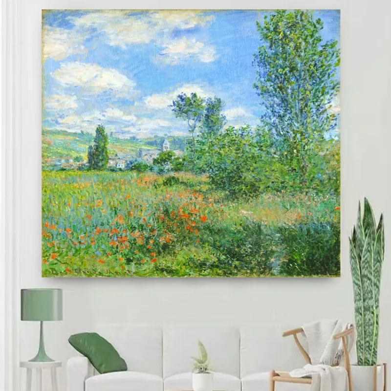 VIKAMA Vintage Meadow Wildflower Print Tapestry, Durable Polyester Wall Hanging for Bedrooms and Living Rooms, Wall Decor