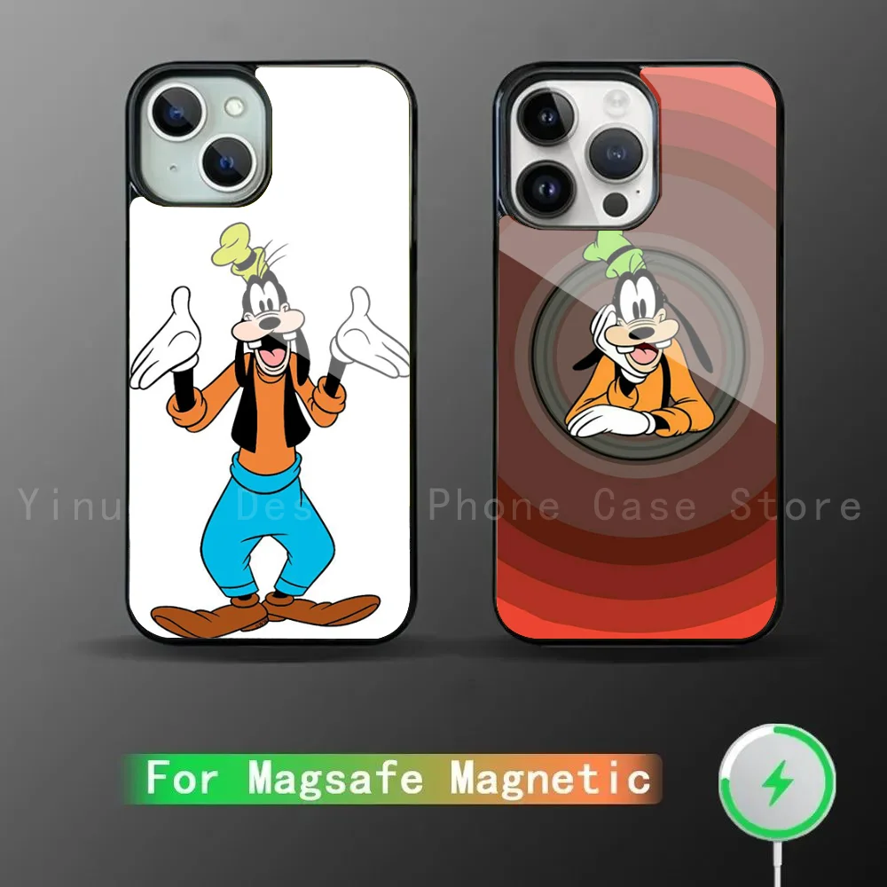 G-Goofy Goof Pluto Phone Case Strong Magnetic For IPhone 16 15 14 13 Pro Max 11 12 Mini Alex Mirror For Magsafe