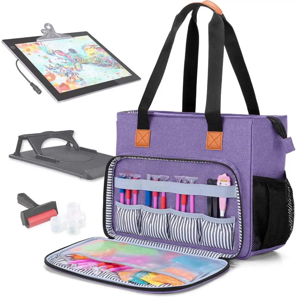 

Кейс для хранения LUXJA или световой планшет формата А4 и аксессуары для алмазной живописи, сумка для хранения или инструменты для алмазной живописи и световой короб (или А)