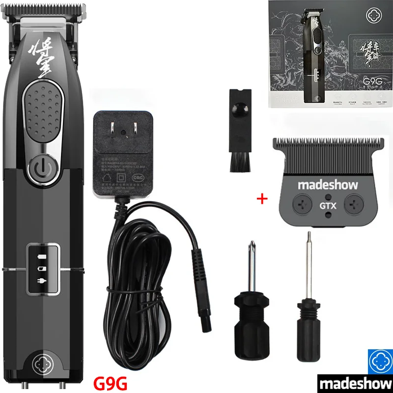 New G9C G9G Madeshow Men's Professional Hair Clipper Set LED Display Low Noise Cordless Ceramic Blade Trimmer Push Shear 3200mAh