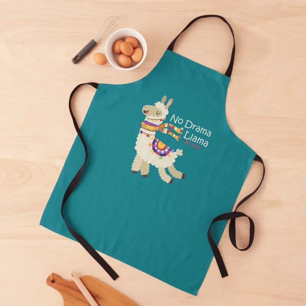 

No Drama Llama Apron Kitchen For Women Kitchen New 2022 Year Household Items Kitchen Apron