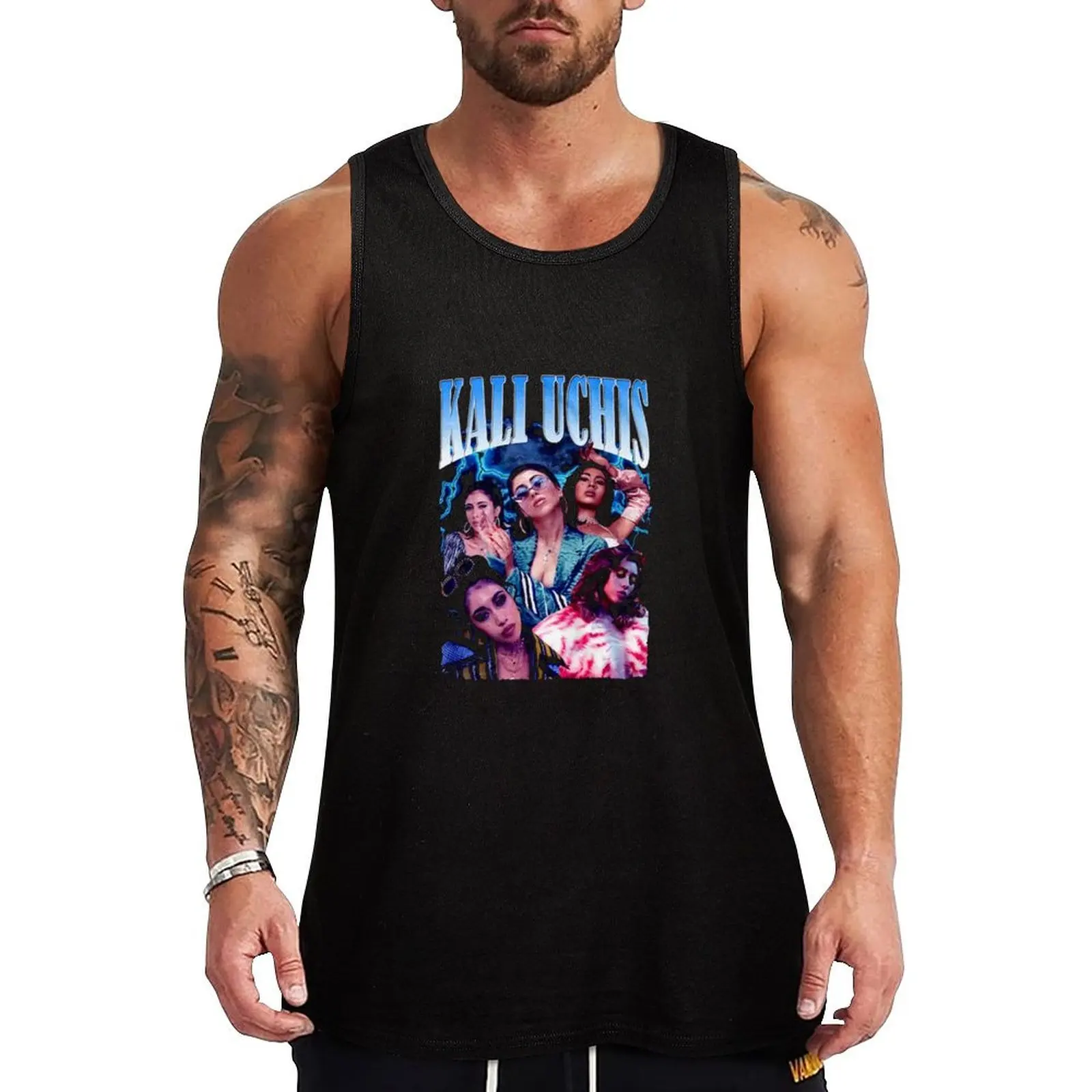 

Kali Uchis rapper Tank Top Man clothes for gym T-shirt for fitness Muscle fit