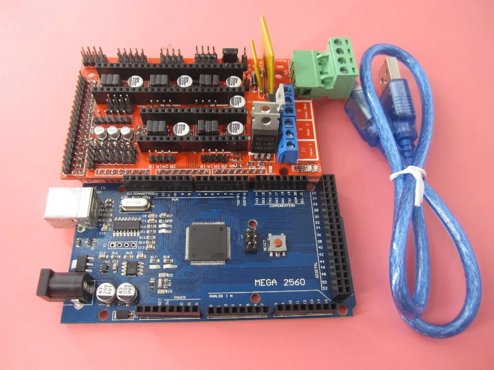 

HAILANGNIAO новый 1 лот = 2 шт. 1 шт. Mega 2560 R3 + 1 шт. контроллер RAMPS 1.4