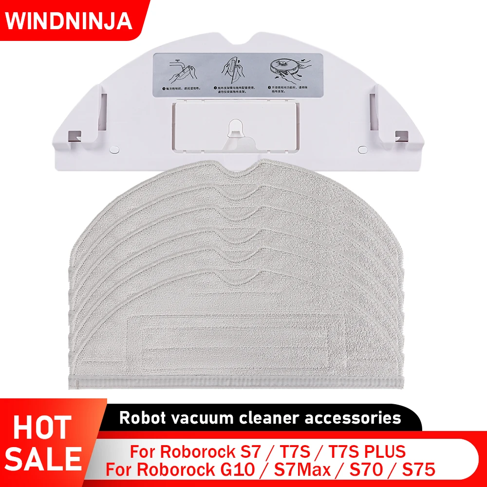 Water Tank Mop Cloths Rag Kit Parts For Roborock S7 T7S T7S PLUS G10 S7Max S70 S75 Durable Robot Vacuum Attachments Spare Parts