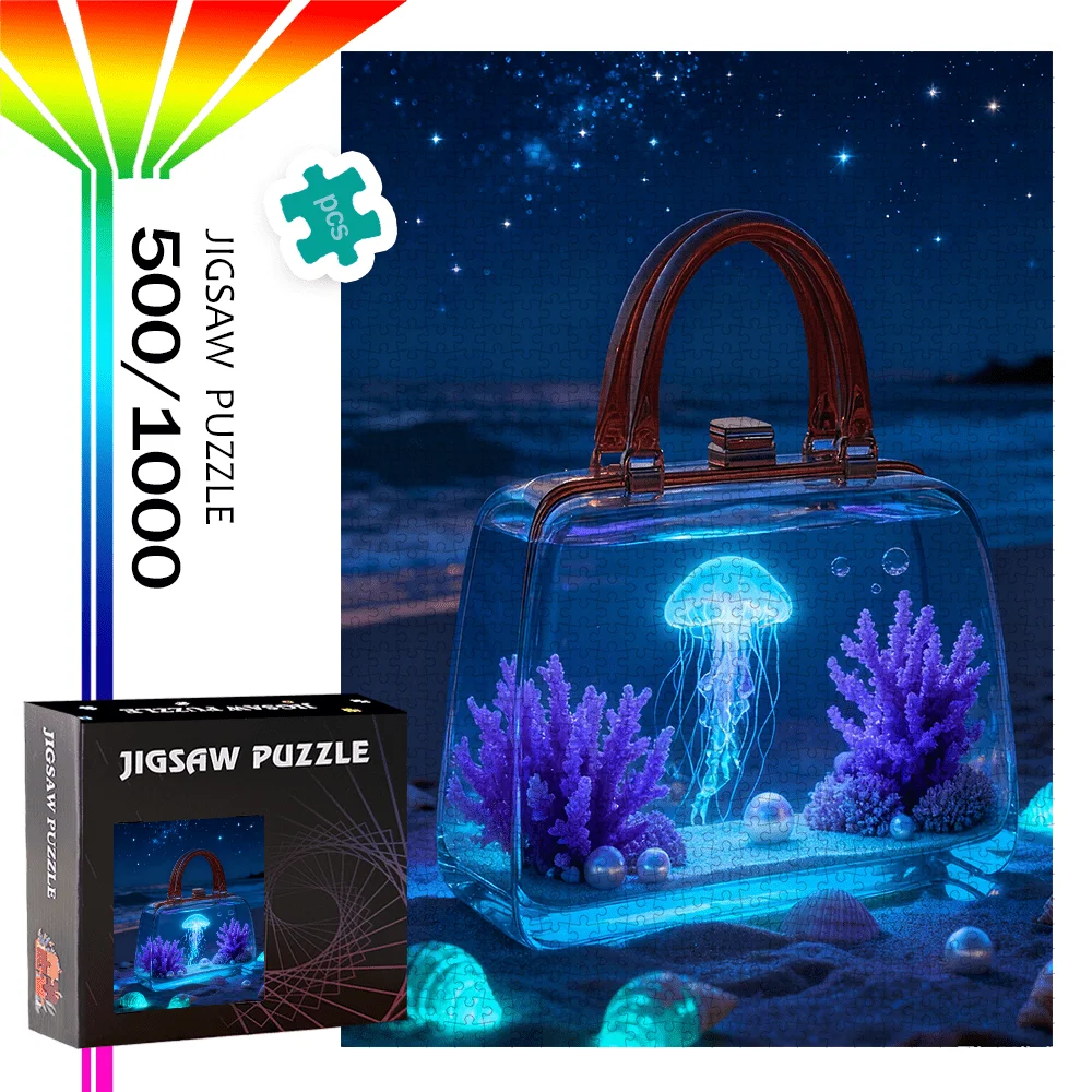 

500pcs/1000pcs High-Quality Jigsaw Puzzle | Portable Cardboard Puzzle for Birthday, Halloween, Christmas, Thanksgiving, Easter