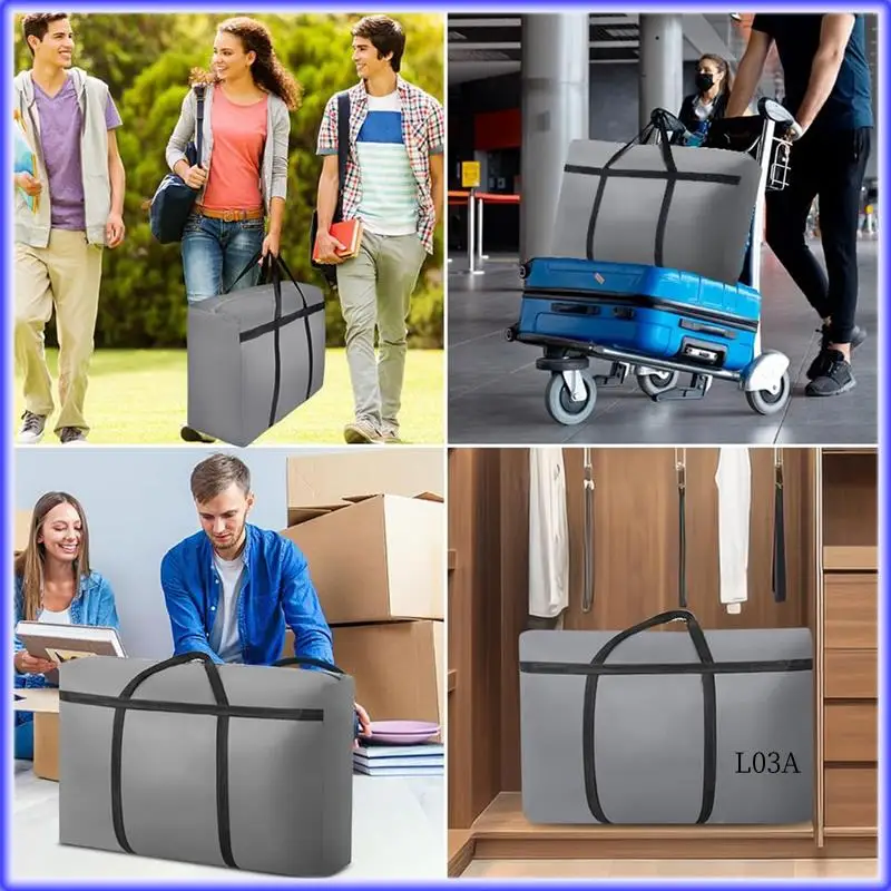 

RM-2 Pack Moving Bags Heavy Duty Extra Large с прочными молниями, сумка для хранения с ручками для студентов, перемещение, прочный