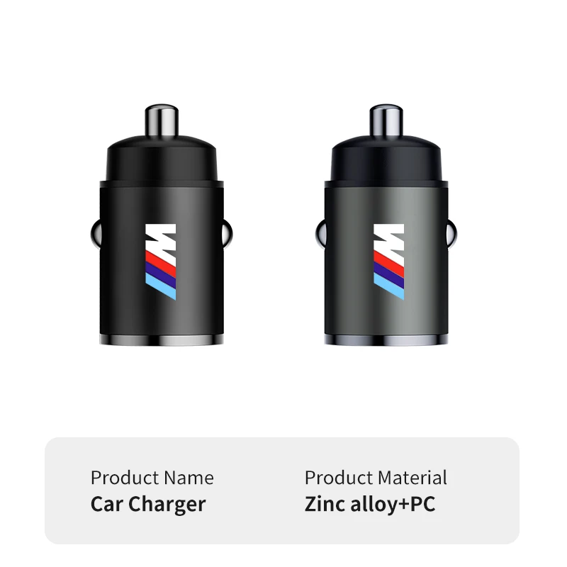 60W Car Charger USB Type-C Fast Charging Cigarette Lighter Accessories For BMW M X1 X3 X5 X6 X7 E30 E90 M3 E84 E83 F25 E91 E60 F