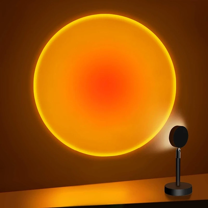 

1 Pieces Sunset Lamp Projector 180 Degree Rotation Sunset Projection Light Led Night Light Floor Lamp With USB Port