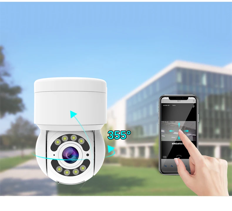 3MP 1296P Tuya APP Full Color Wireless PTZ Outdoor IP Dome Camera AI Humanoid Detection Home Security CCTV Baby Monitor