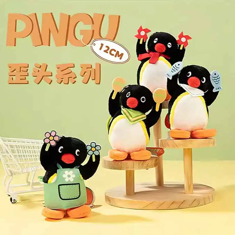 

Забавный брелок-кукла Пингвин из серии Tilt One'S Head: счастливый пингвин, едящий рыбу, в различных стилях, в форме рыбки, украшение, сувенир, подарок