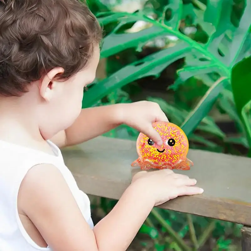 Bola de ventilação de lula com luz brilhante, brinquedo de descompressão, bola de polvo de bolha, alívio do estresse, bola de polvo de bolha sensorial