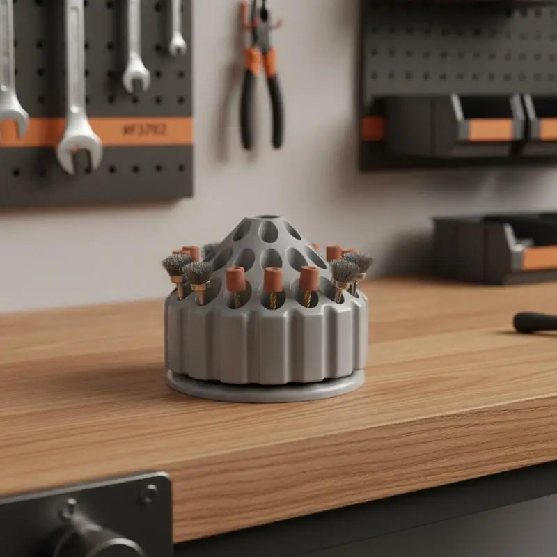 360 Degree Rotating Drill Bit Storage Box - Professional Engraving Burr Organizer Rotary Tool Case For Jewelry Making Workshop
