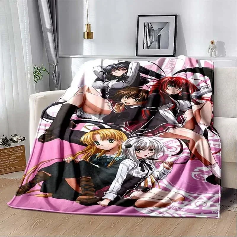 2026 Cartoon High School DxD Anime Print Blanket Picnic Blankets Warm Blanket Soft And Comfortable Blanket Home Travel Birthday