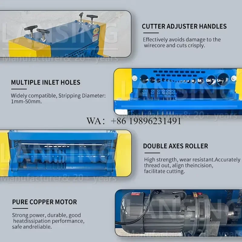 Wmwmnu for F50-2 Scrap Cable Peeling Stripper Recycling Copper Wire Stripping Equipment Factory Supply