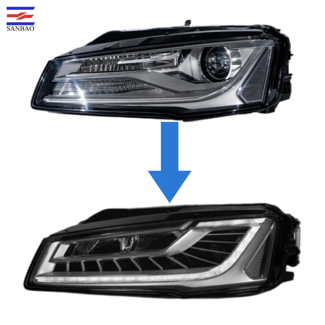 

Прямые продажи с фабрики, новая светодиодная фара мощностью 100 Вт для Audi A8 14-17, простая подключаемая модернизация от HID ближнего и дальнего света