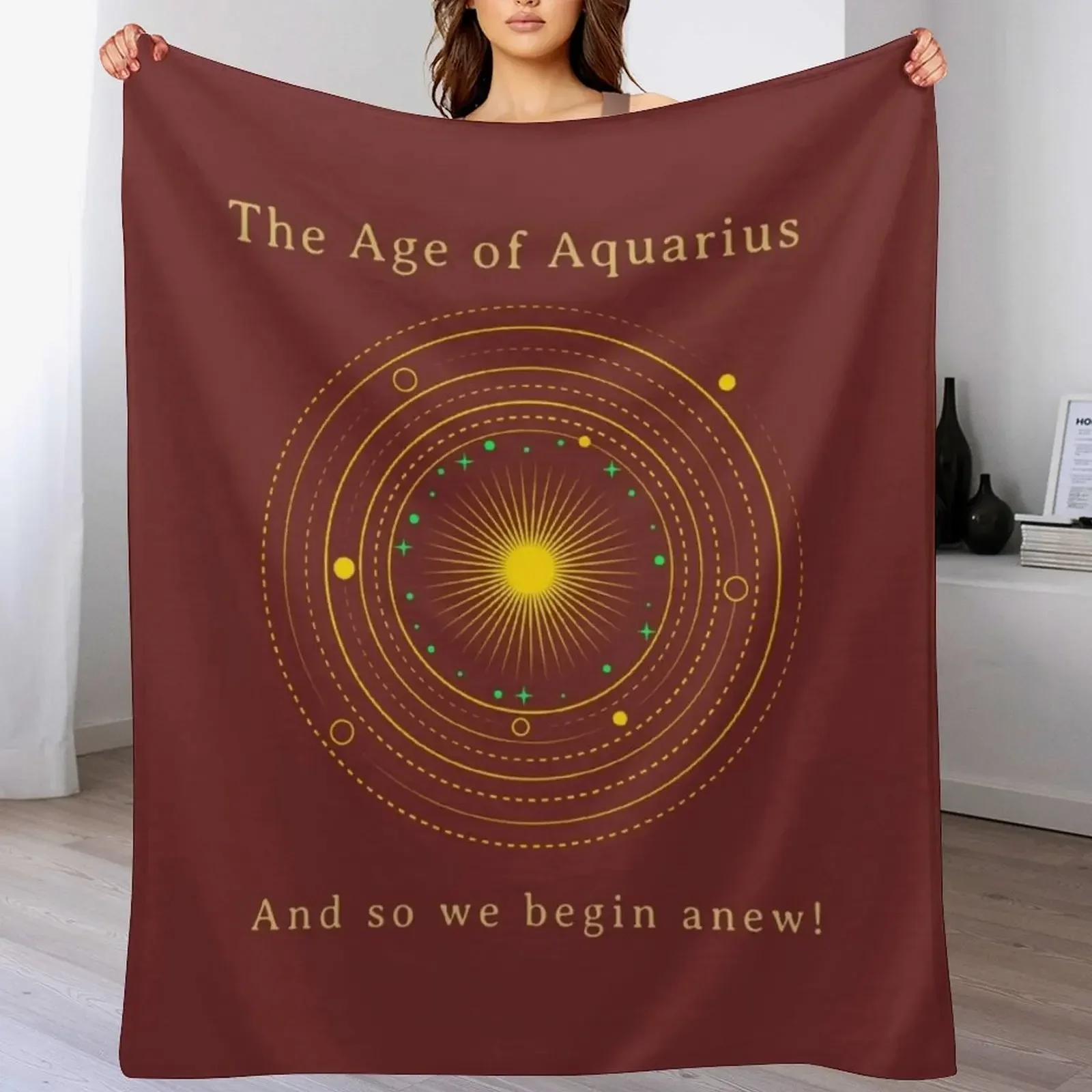 Welcome to the Age of Aquarius Throw Blanket Hairys Plush Giant Sofa Baby Blankets