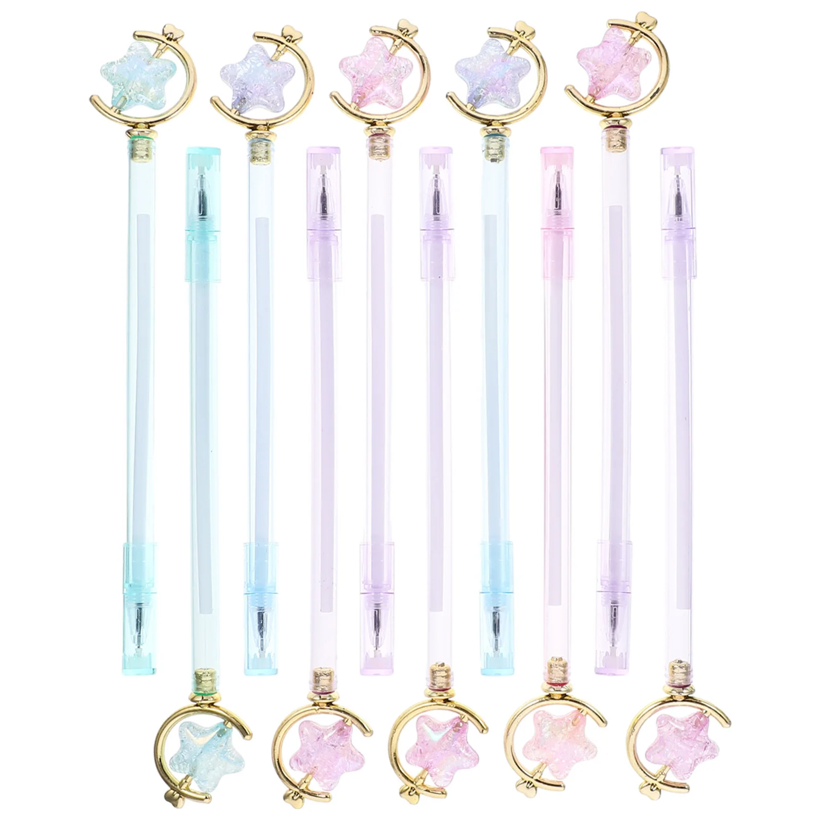 10 قطعة قلم حبر جل بتصميم نجمة قلم كتابة سلس للطلاب قلم مكتب للقرطاسية المدرسية أداة توقيع بخط اليد