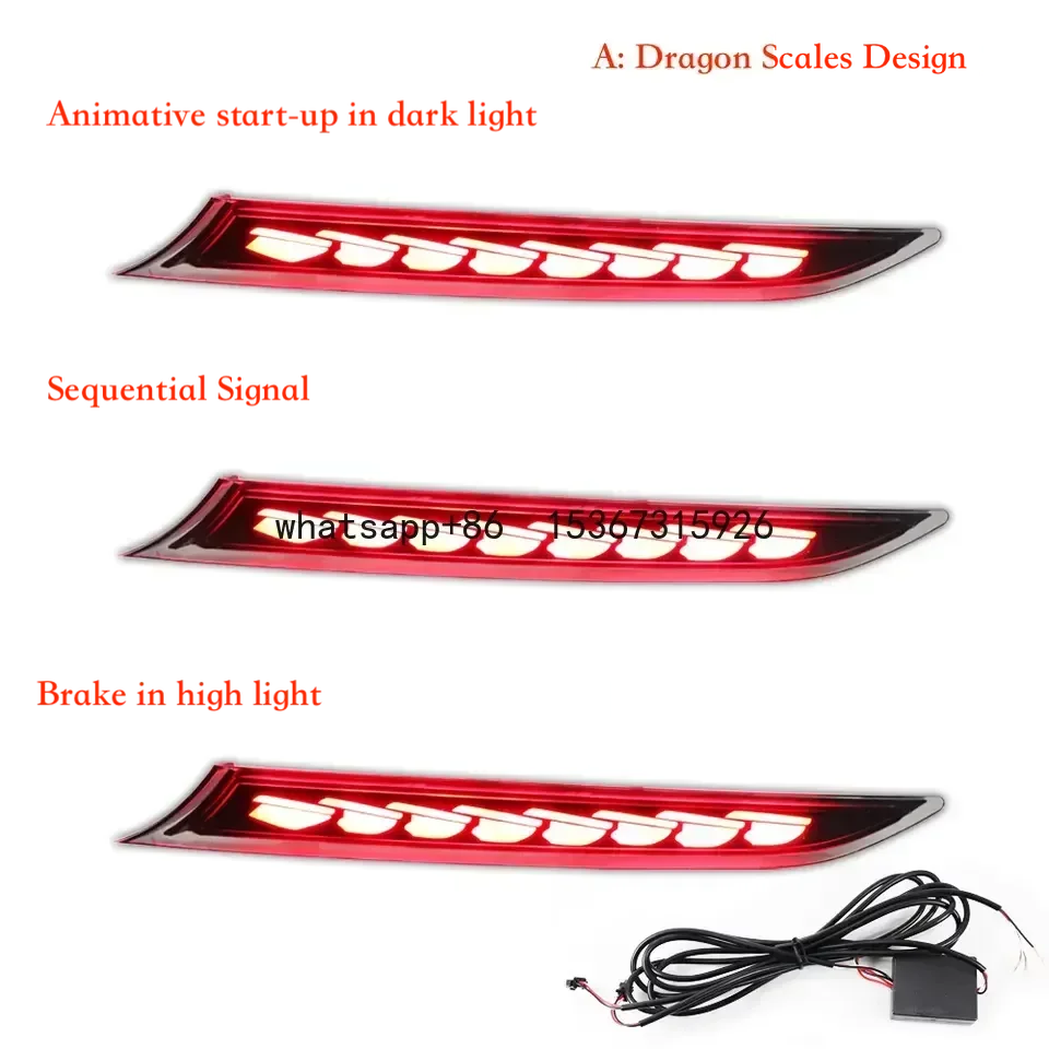 

MRD Fit for BMW New 3 Series G20 G28 2019-2021 Rear Bumper Reflectors 3 Functions with Animated Startup and Sequential Signal