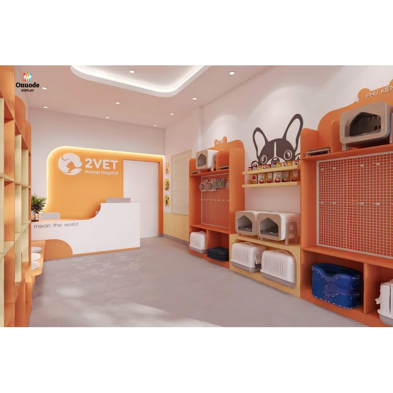 مخصص. أثاث متجر الحيوانات الأليفة المخصص |   رفوف وعدادات عرض خشبية |   تركيبات متجر البيع بالتجزئة مع إضاءة LED لمتجر الحيوانات الأليفة الداخلي
