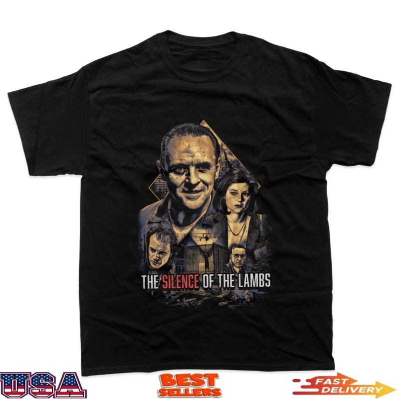 

Summer Hot Selling Retro The Silence of Lambs Horrors Movie Print, Women's Round Neck Short Sleeved T-shirt