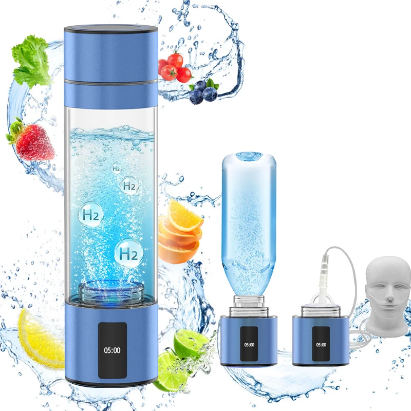 Rechargeable Hydrogen Water Bottle SPE PEM Tech 5000ppb Hydrogen Rich Water Ionizer Bpa Free Molecular Hydrogen Water Generator