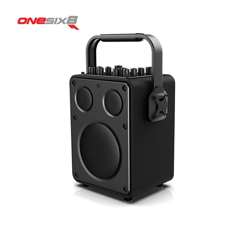 Melhor som portátil bt karaokê alto-falante baixo pesado microfone sem fio guitarra entrada microfone eco player home theater dc