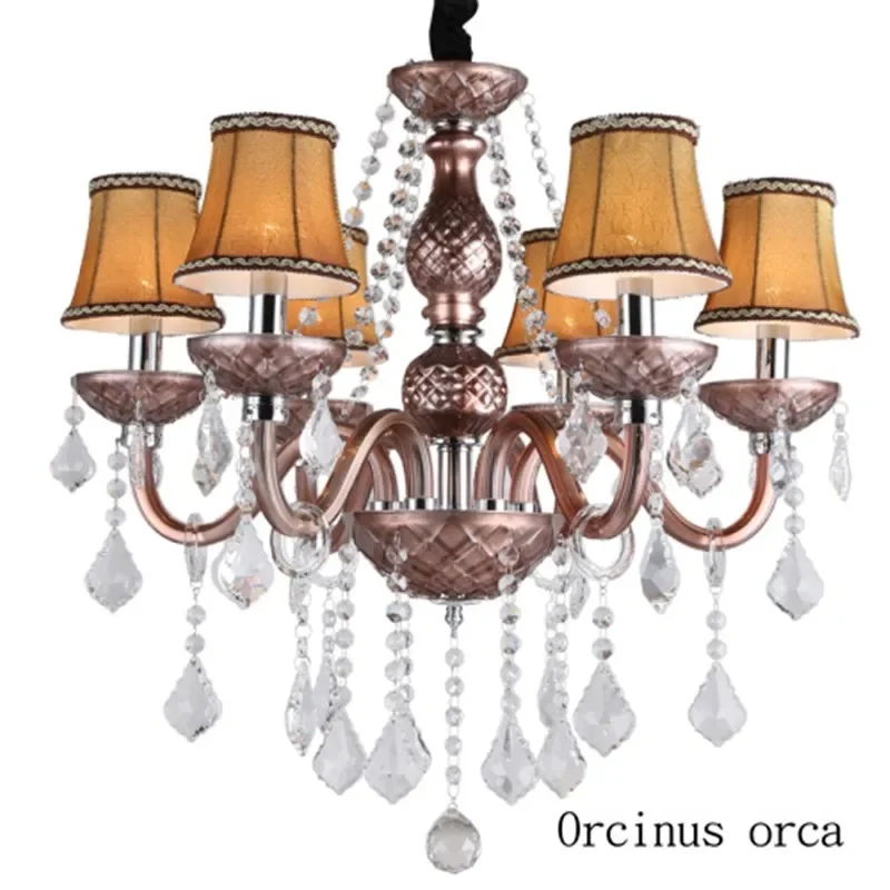 

European luxury crystal chandelier living room restaurant modern minimalist candle cafe chandelier