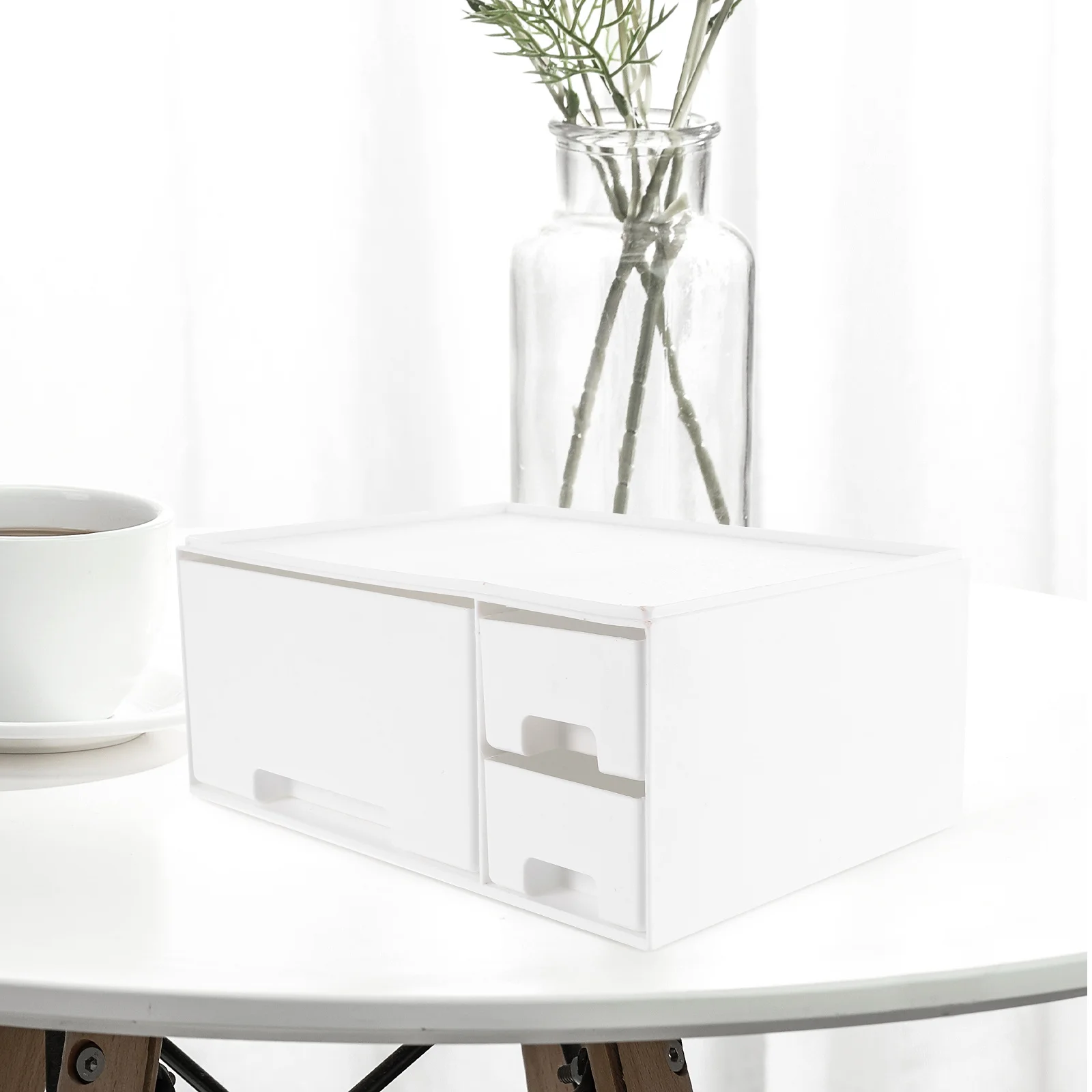 

Monitor Riser Stand Multifunctional Storage Rack Drawer For Office Computer Elevation White Screen Holder Household Organizer Pc
