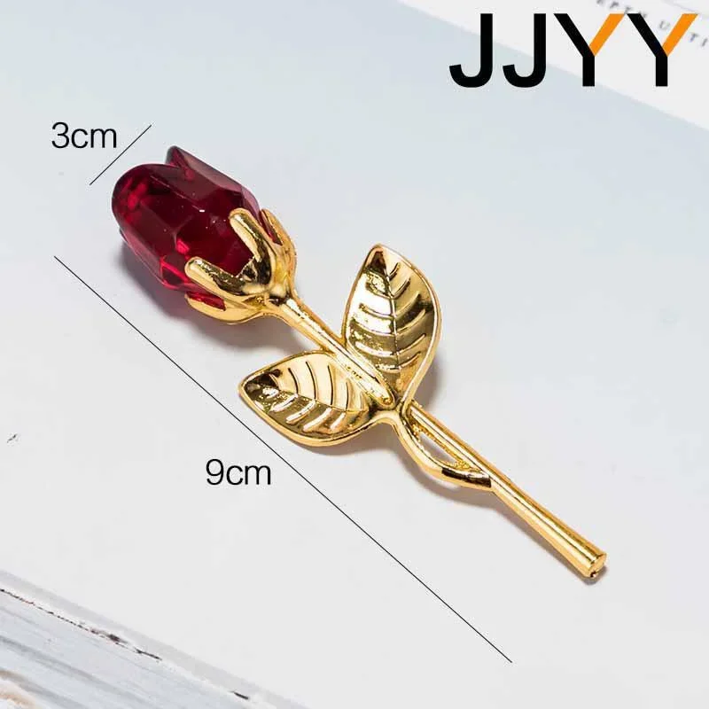Glass Rose Mini Crystal Flower Artificial Flowers Room Ornament Office Desktop Decoration Wedding Party Valentine\'s Day Gift 1PC