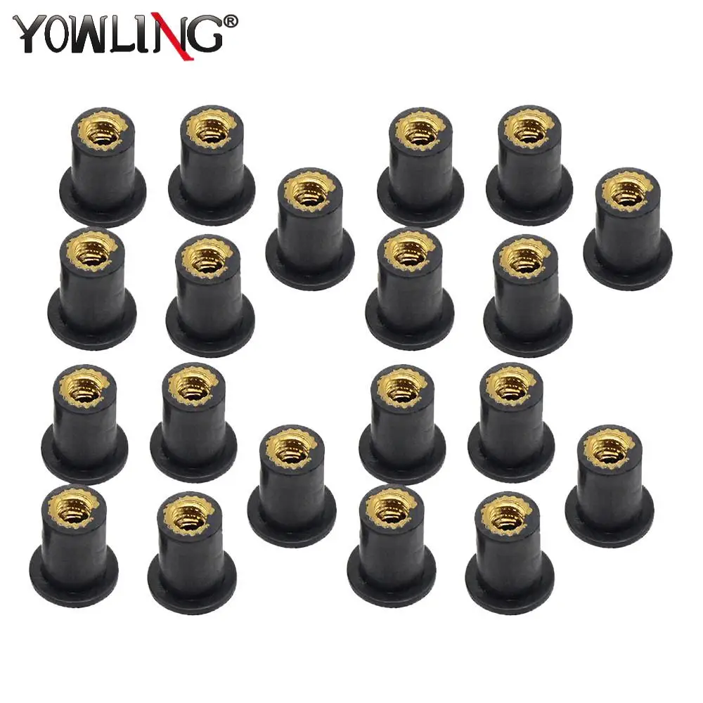 M5 5MM Motorcycle Accessories Windscreen Well nut Rubber Well Nuts Screw Bolt FOR SUZUKI GSF650 GSF650S GSF1250 GSF1200 BANDIT