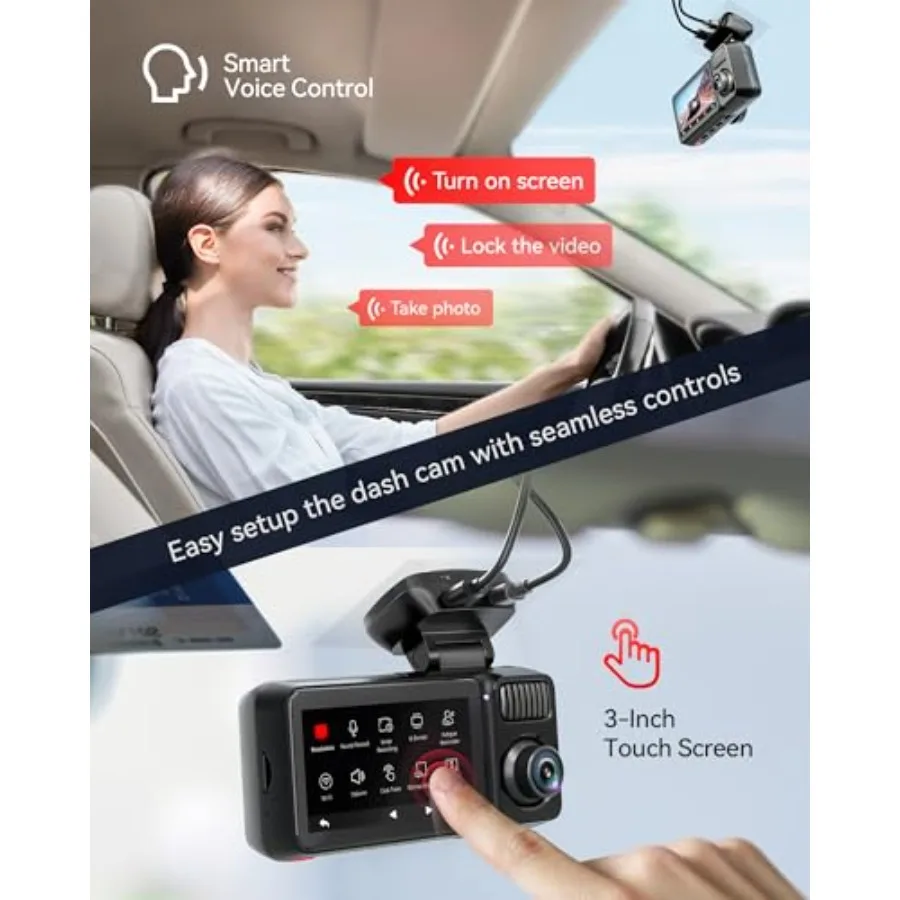 F17 Elite 4K Dash Cam 3 Channel, STARVIS 2 IMX678 and IMX675, 128GB Card, Full Night Color, 4K+2.5K+1080P Front and Rear Inside view 5