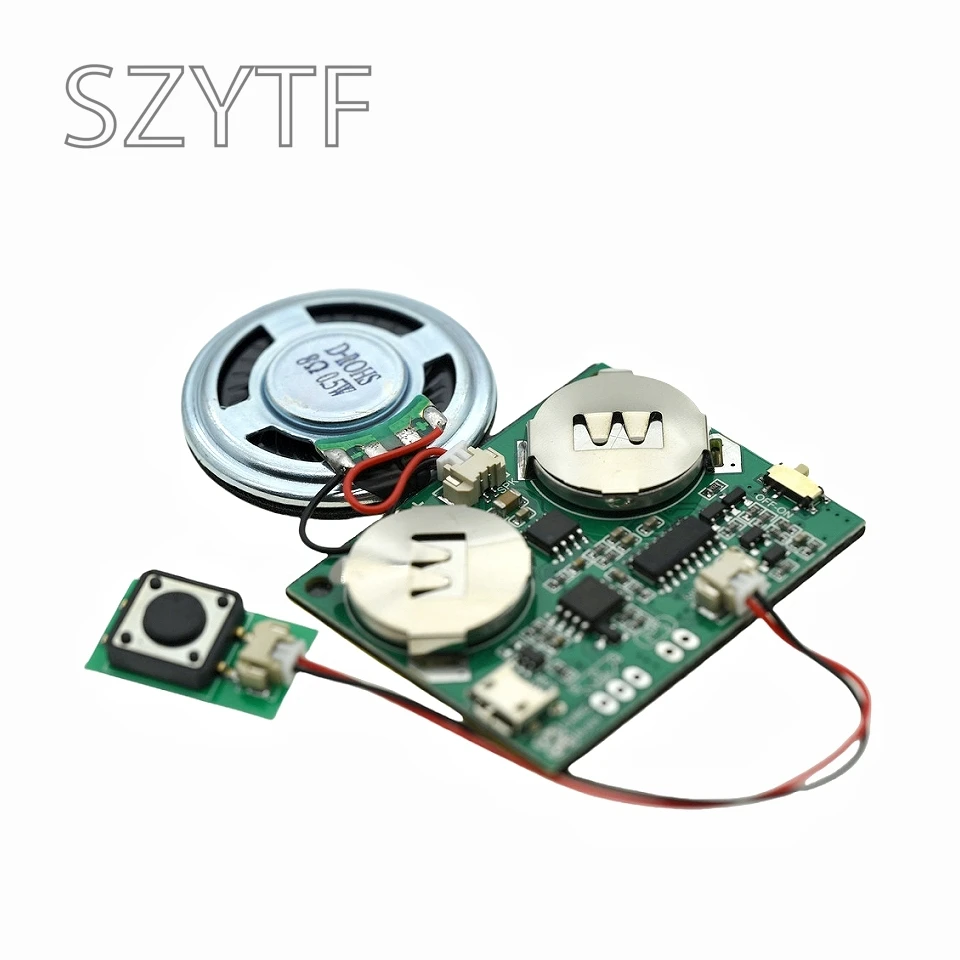 Recordable Sound Module Programmable Sound Chip For Greeting Card USB Charging Voice Board For DIY Toys Creative Gifts