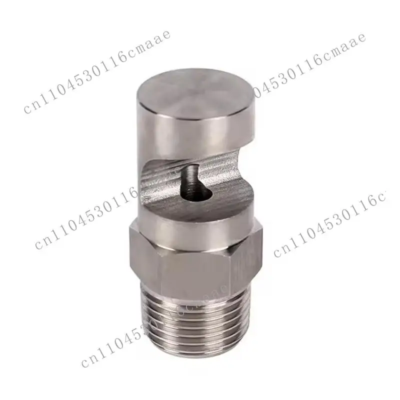 Externally threaded stainless steel wide-angle flat fan nozzle spray head for industrial dust removal and cooling