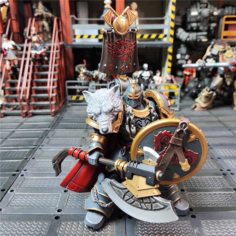 

【In stock】 JOYTOY 1/18 Warhammer 40K Action Figures Space Wolves Legion Praetor with Power Axe and Combat Shield Model Toy