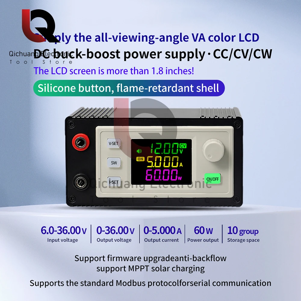 SK60X/SK120X DC6V-36V to 0-36V 5A 6A 60W 120W CNC Adjustable DC Voltage Regulator CV CC Step Down Power Supply Module Board