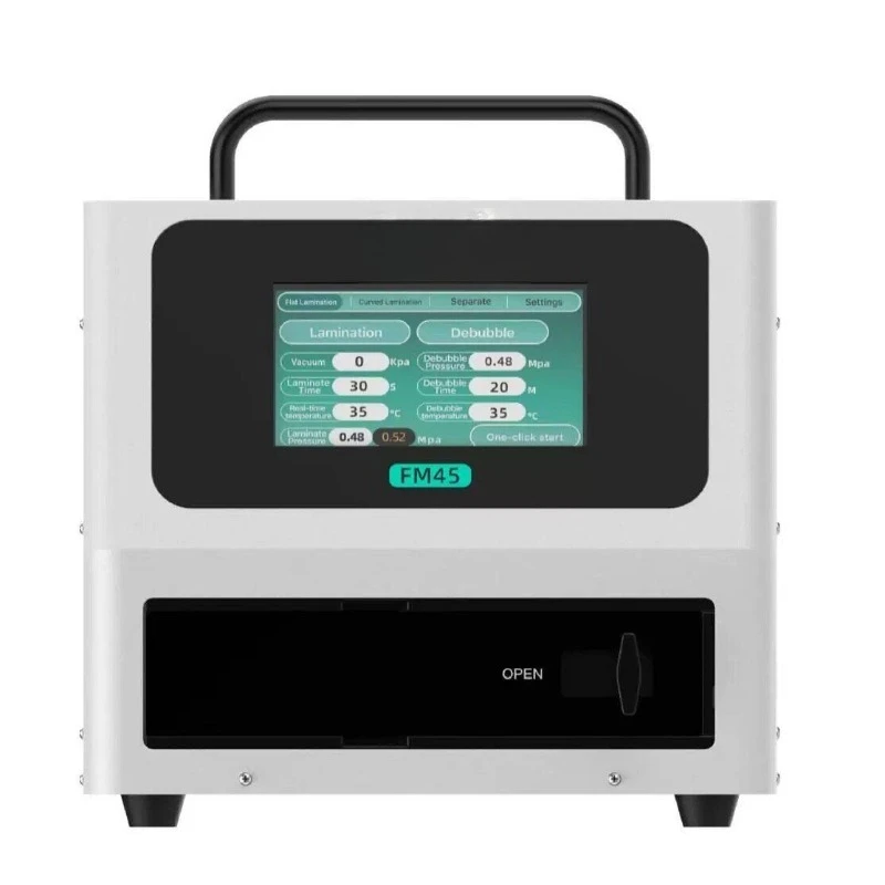 Fitting and defoaming all-in-one machine, curved face pressing machine, mobile phone repair screen fitting all-in-one