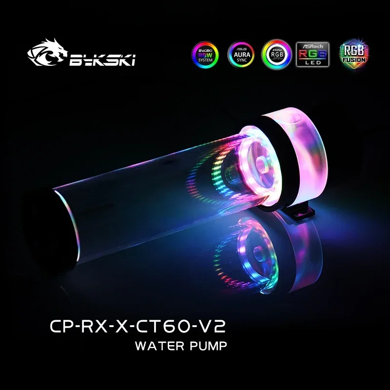 Bykski AIO Reservoir+DDC Pump Combination With Lighting Maximum Flow 400L / H Max Lift 3 Meter RGB Mute PUMP CP-RX-X-CT60-V2