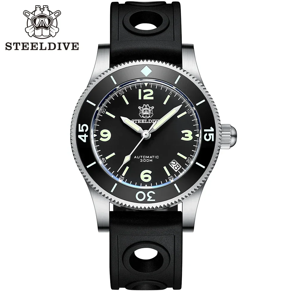 STEELDIVE SD1952 41MM NH35 Automatic Diving Watch 300m Water Resistant Ceramic Bezel Sapphire Glass Mechanical Men Watch